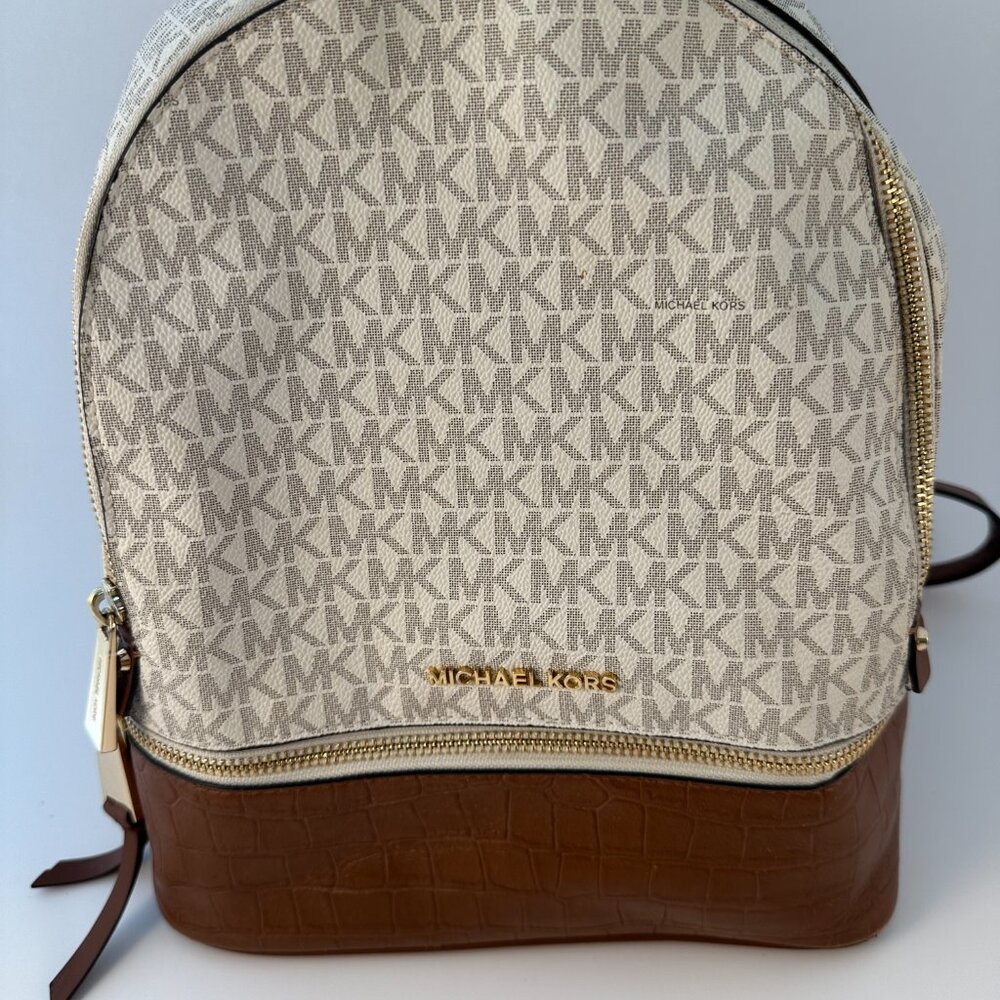 Authentic Michael Kors Rhea Medium Logo Backpack